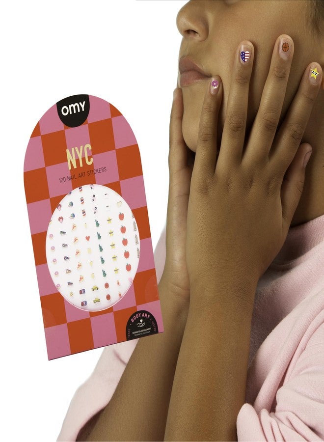 Omy New York Nail Art Stickers - 120 Stickers, Waterproof, Durable, Fun, Creative Designs | Strong Enough to Last Through Hand Washing - Easy to Apply, Safe, Non-Toxic | Age 6 and Up - Image 5